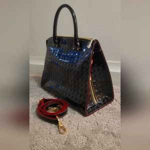 Clizia large top handle italian leather bag